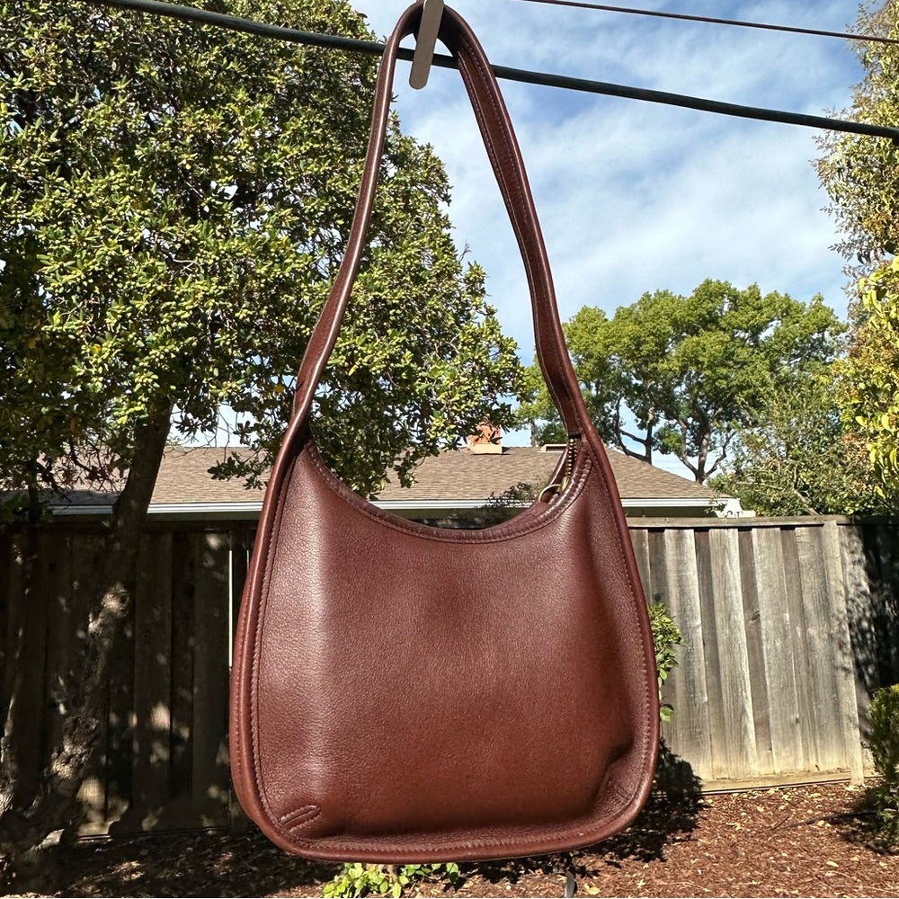 Vintage Coach Ergo 9020 Mini Zip Shoulder Bag Mahogany
